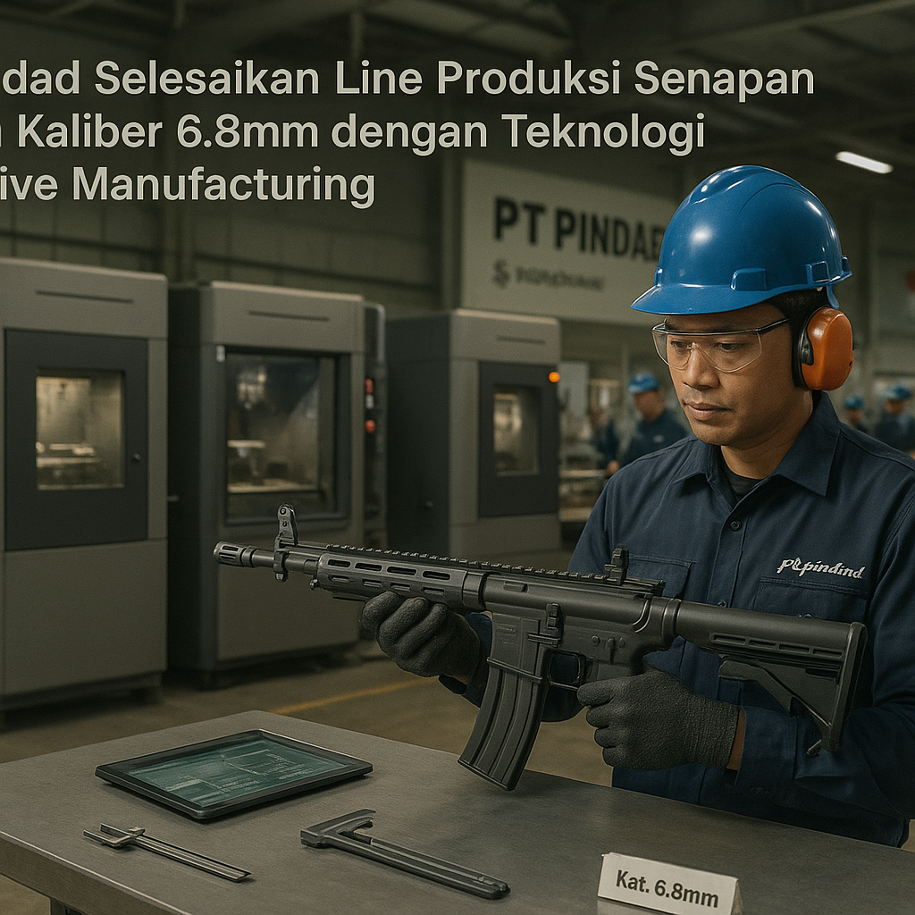 PT Pindad Selesaikan Line Produksi Senapan Serbu Kaliber 6.8mm dengan Teknologi Additive Manufacturing