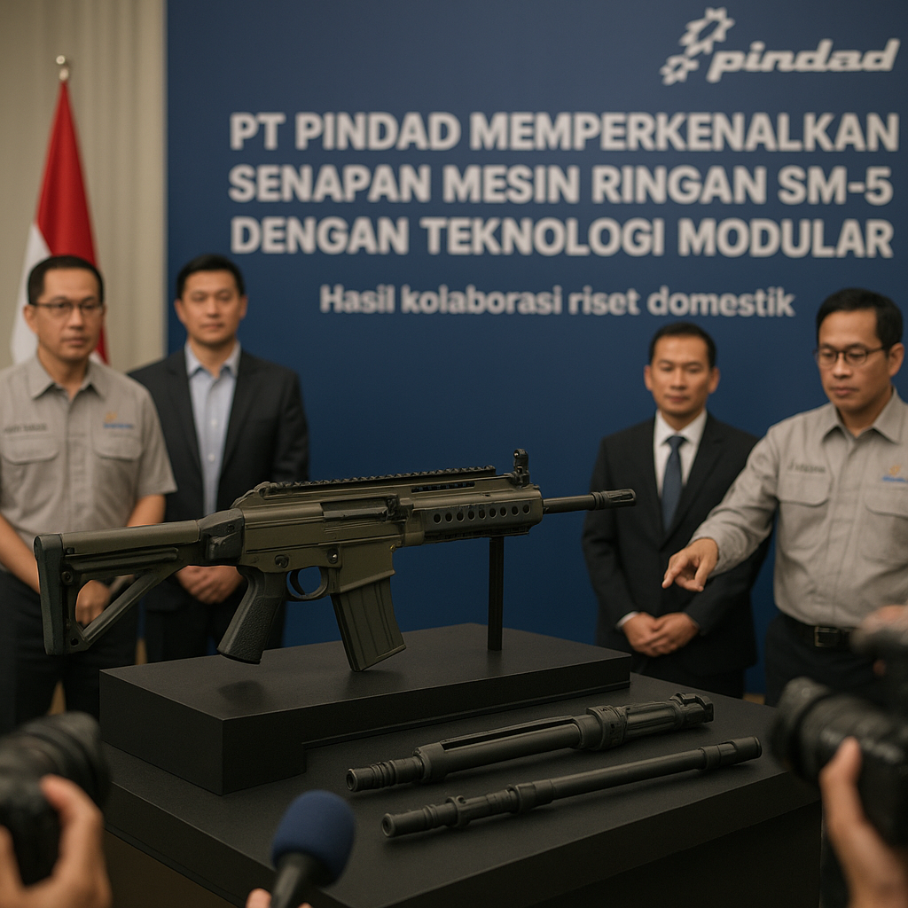 PT Pindad Memperkenalkan Senapan Mesin Ringan SM-5 dengan Teknologi Modular
