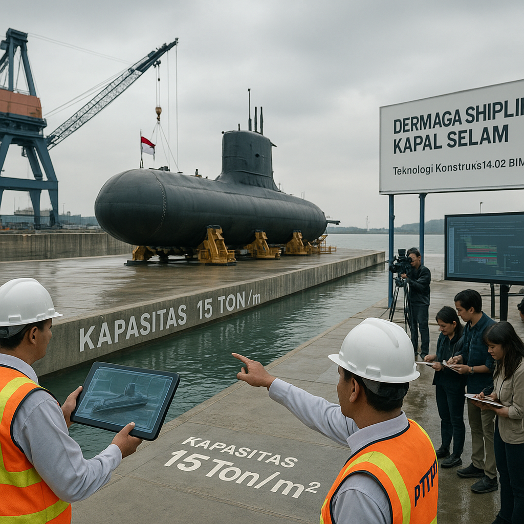 PTPP Wujudkan Kemandirian Industri Pertahanan Lewat Proyek Strategis Dermaga Shiplift Kapal Selam Pertama