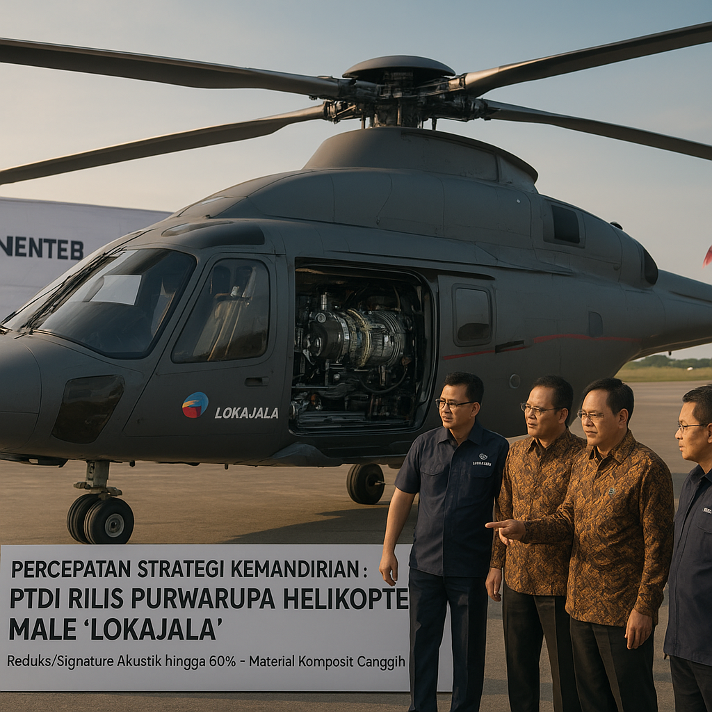 Percepatan Strategi Kemandirian: PTDI Rilis Purwarupa Helikopter MALE 'Lokajala' dengan Propulsi Hybrid