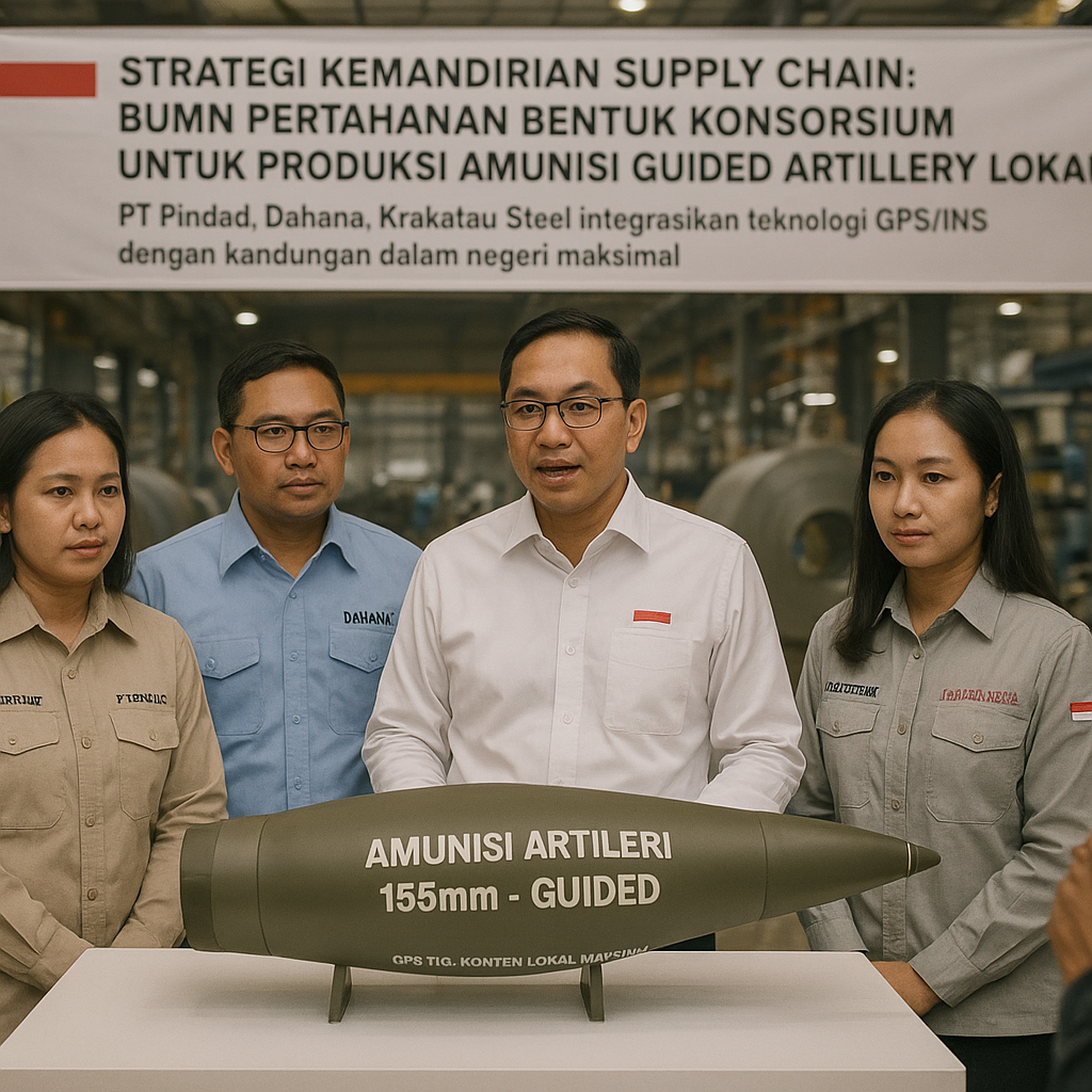 Strategi Kemandirian Supply Chain: BUMN Pertahanan Bentuk Konsortium untuk Produksi Amunisi Guided Artillery Lokal