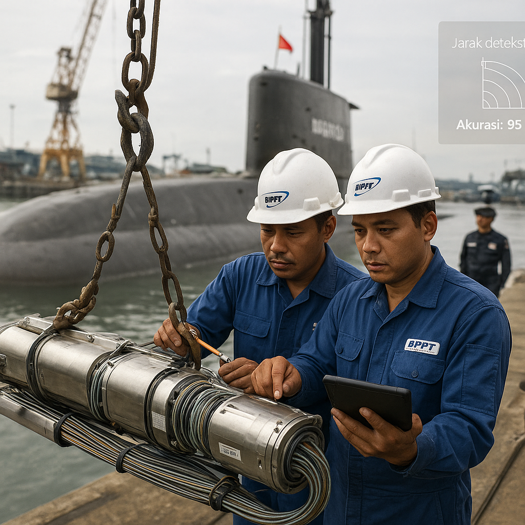 Riset & Inovasi Sonar: BPPT Kembangkan Array Sonar Modular untuk Kapal Selam 'Nagapasa' dengan Capability Anti-Submarine Warfare