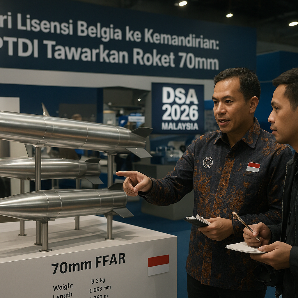 Dari Lisensi Belgia ke Kemandirian: PTDI Tawarkan Roket 70mm dalam Ajang DSA 2026 Malaysia
