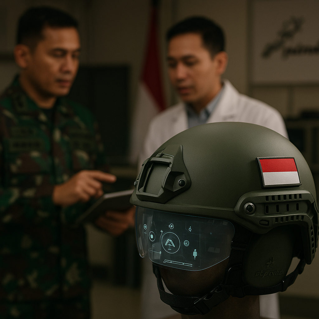Proyek Joint Development Next-Gen Combat Helmet dengan Integrated AR HUD oleh PT Pindad dan TNI